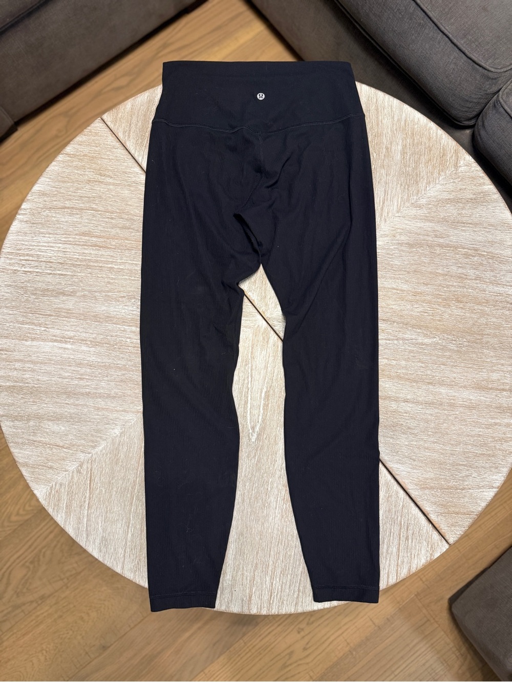 Lululemon Black Ribbed Leggings- Size 10